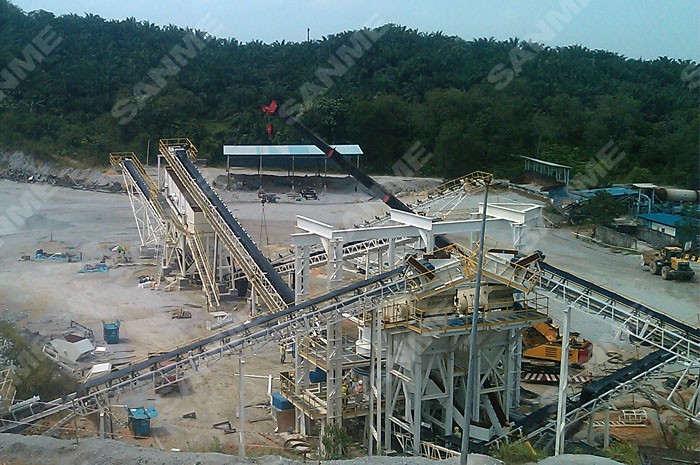 豪瑞马来西亚时产350吨花岗岩破碎生产线