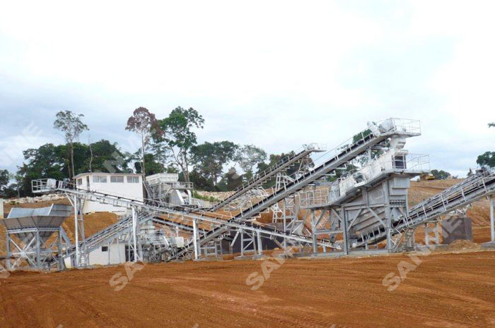 喀麦隆时产200吨花岗岩破碎生产线